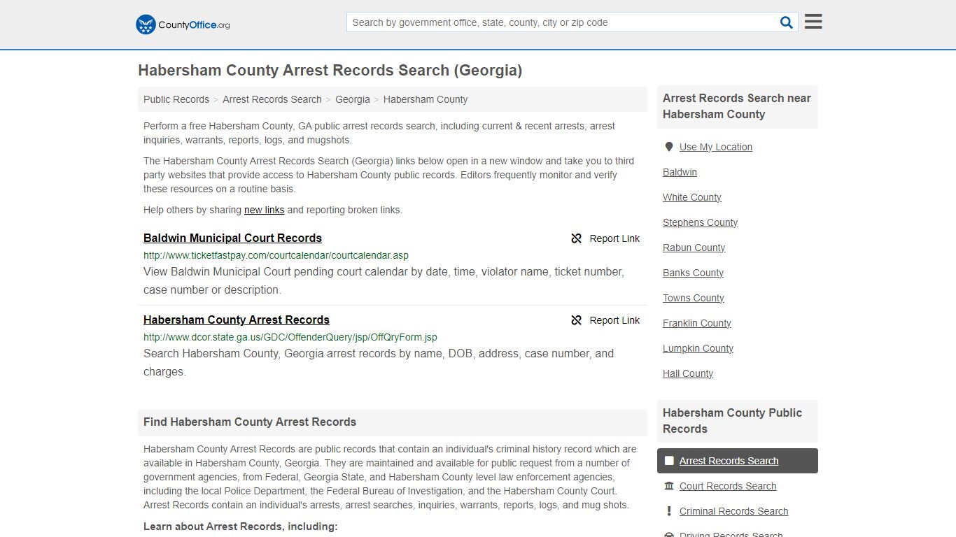 Arrest Records Search - Habersham County, GA (Arrests & Mugshots)